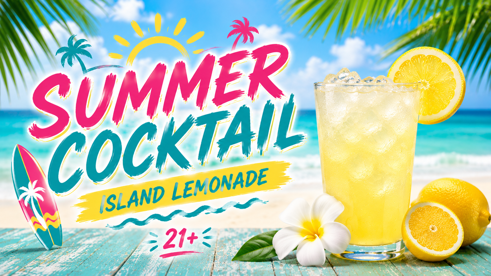 Island Lemonade summer cocktail at Tiki Lanes Bar