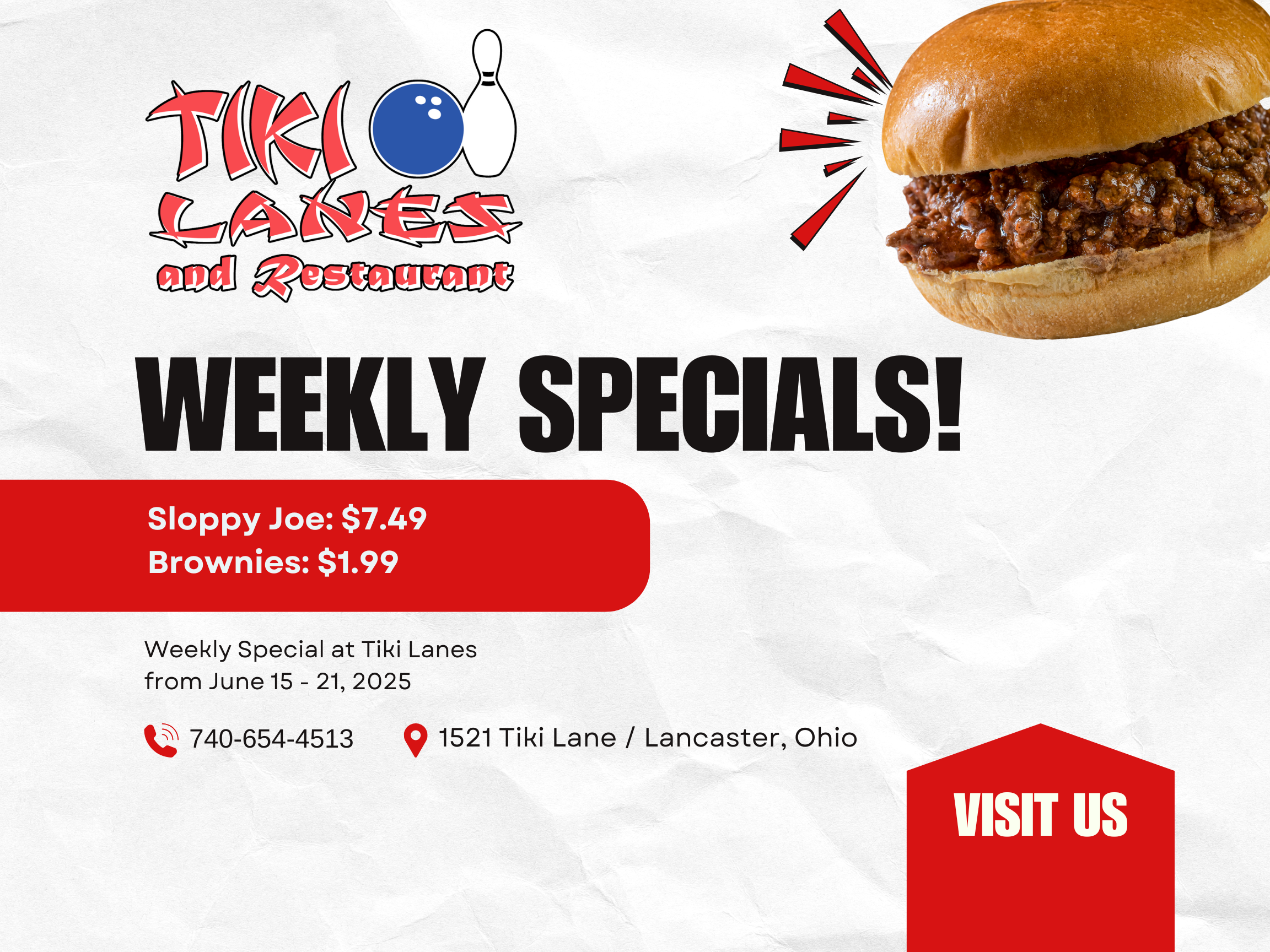 tiki lanes weekly specials